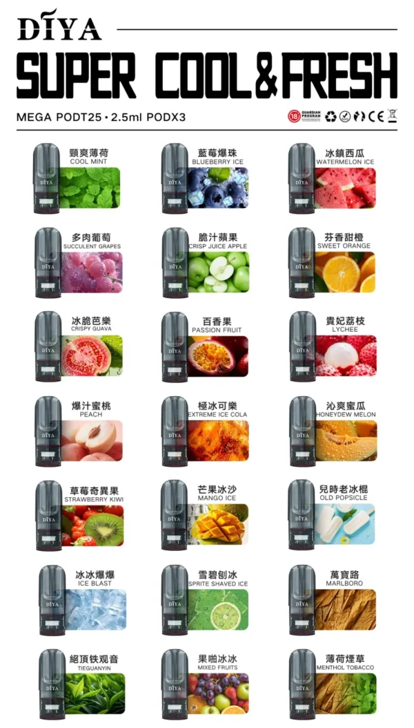 DIYA叮啞煙彈一代通用 / 3顆入 / 巨便宜又濃醇香