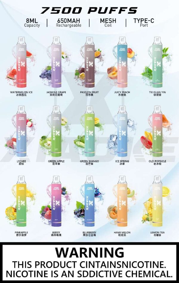 🔥梟客7500口一次性電子煙🔥 發光梟客7500口大容量拋棄式電子煙 | 吸入時 亮彩色跑馬燈 | 台灣現貨供應  | 711 貨到付款